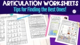 Low Prep Articulation Worksheets That Guarantee High Trials and Big Results